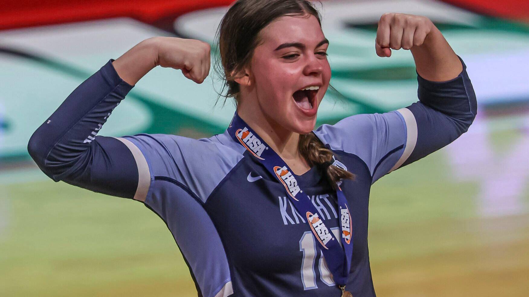 Class 2A girls volleyball state championship: Mater Dei def. Bloomington Central Catholic 19-25, 25-20, 25-23